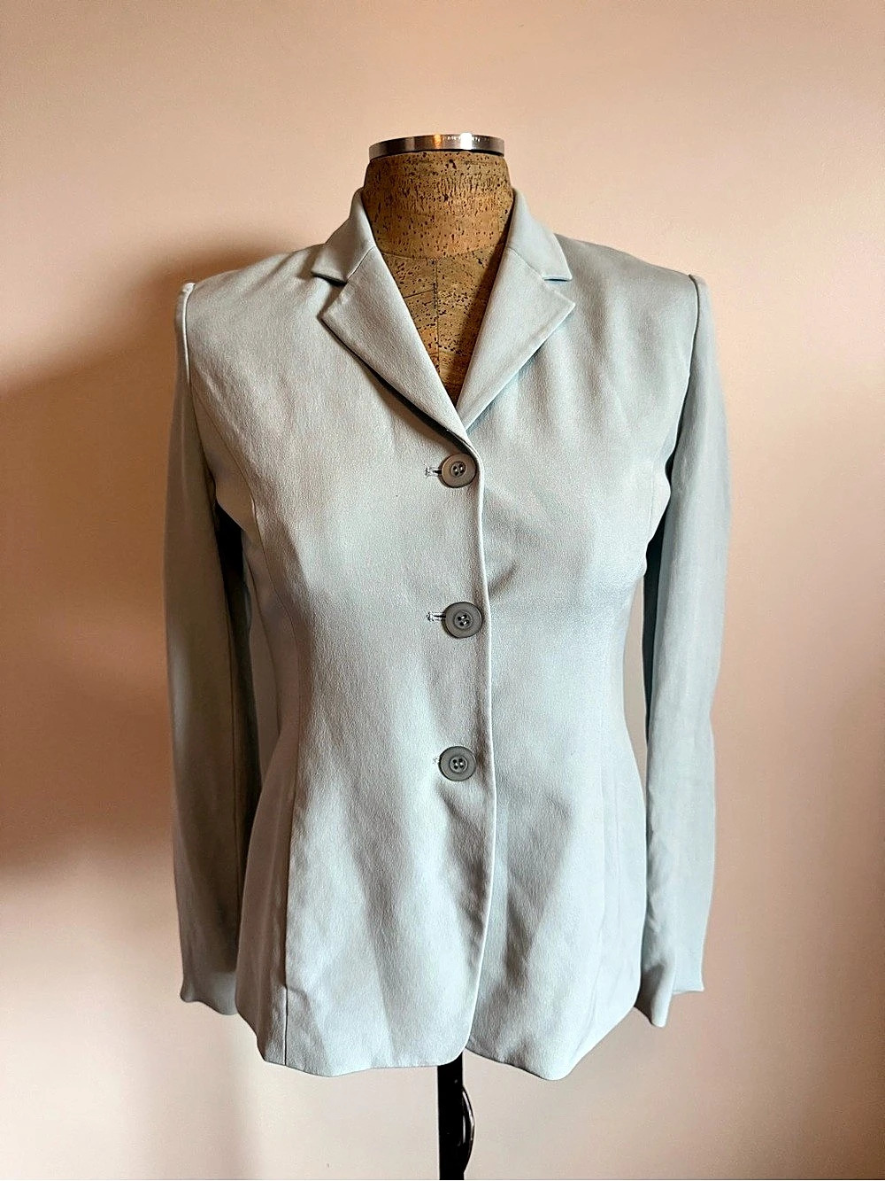 Jones New York Silk Blend Blazer Light Blue Size 4